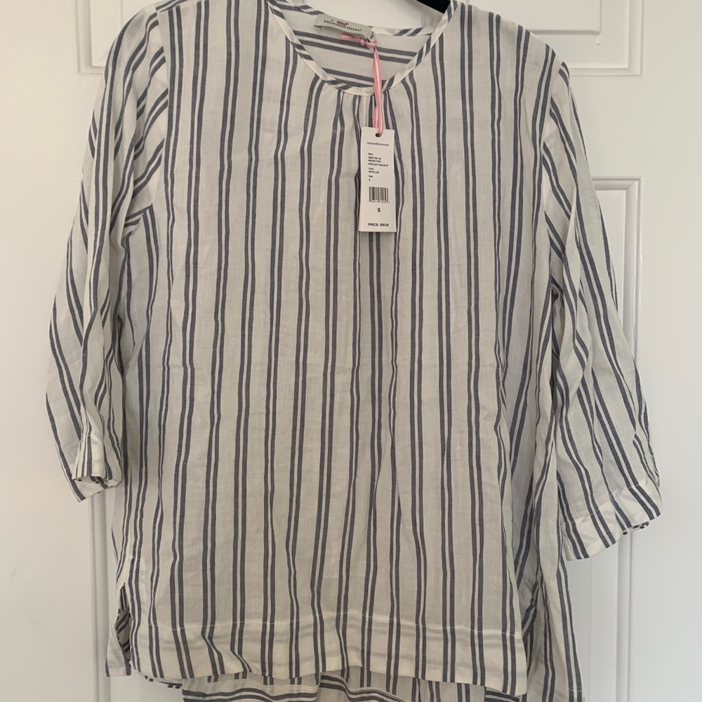 Vineyard Vines Striped Linen Top